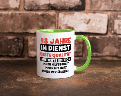 48 Jahre im Dienst | Jubiläum Arbeit v3 Humor Kollegen Büro Geschenkidee Tasse