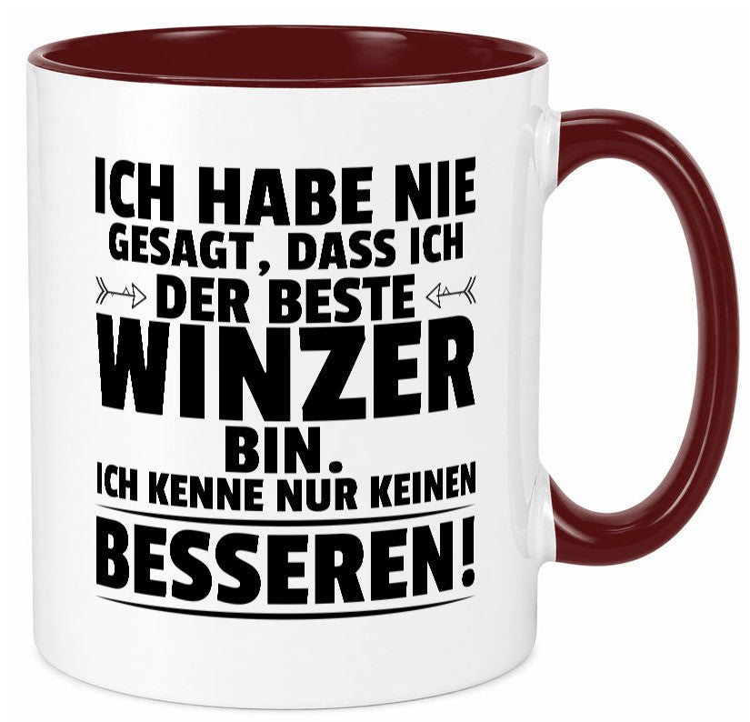 Der Beste Winzer | Weinbauer Wein Humor Geschenkidee Tasse