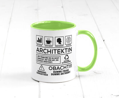 Achtung Probleme Architektin | Architektur Büro lustig Arbeit Kollegen Geschenk