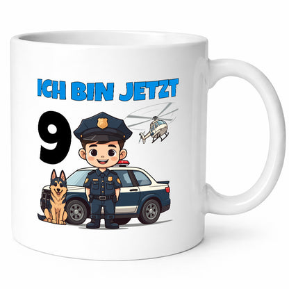 9. Geburtstag | 9 Jahre Polizei Kind Polizeiauto lustig Geschenkidee Geschenk