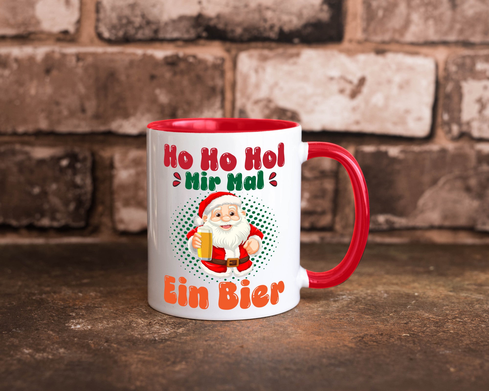Ho mir mal ein Bier | Ugly Christmas Trinken v2 Geschenkidee Humor Tasse