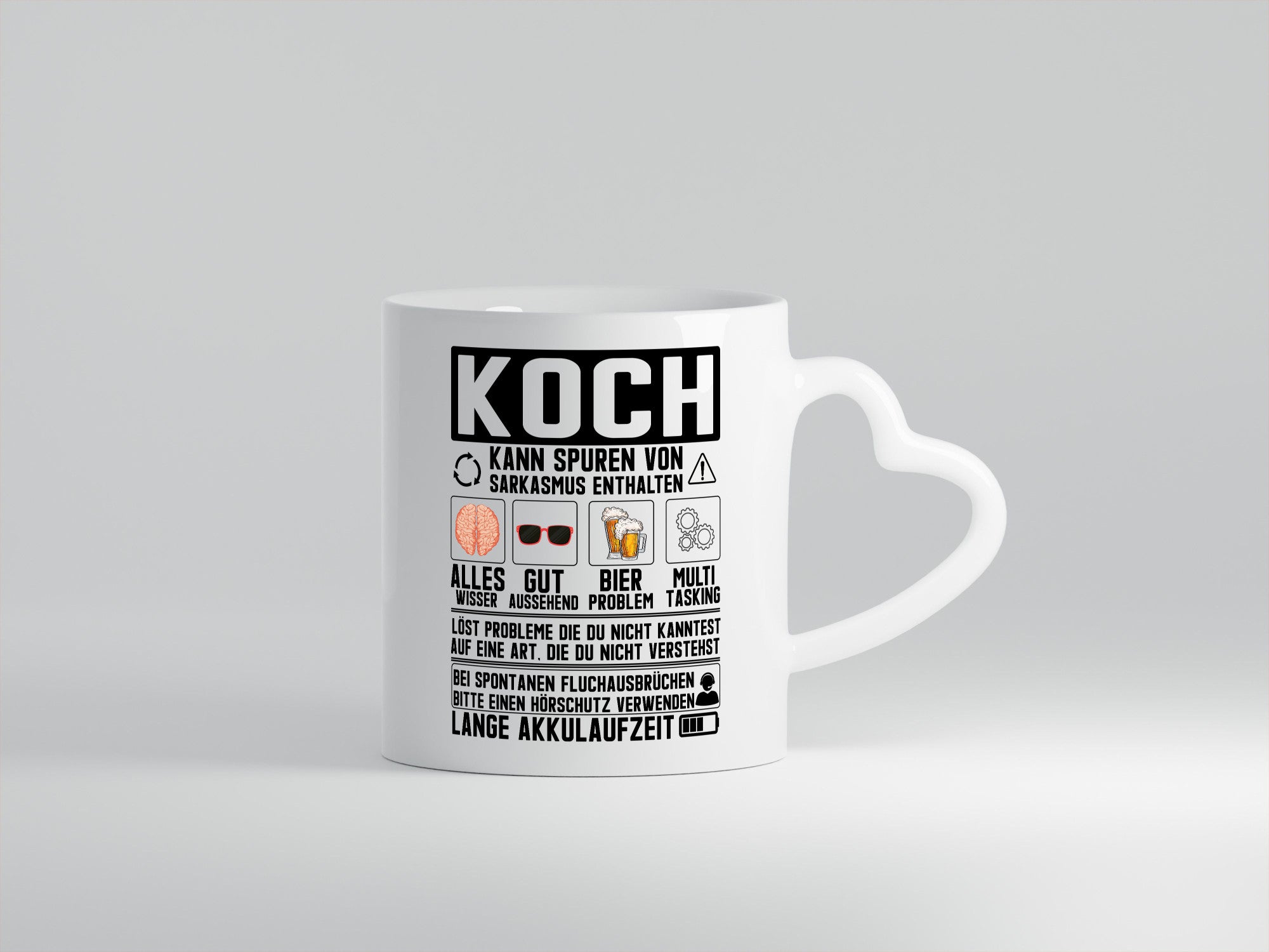 Definition von Koch | Küchenchef Warnhinweise Humor Geschenkidee Arbeit