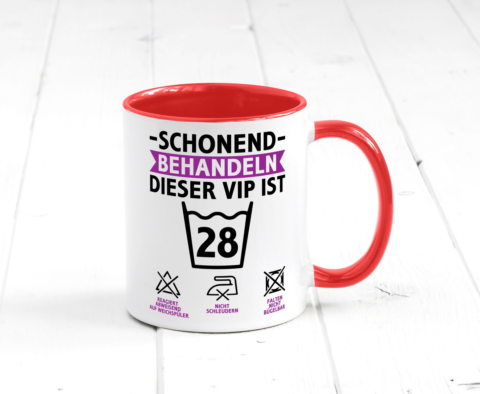 28 Geburtstag | schonend behandeln Jahre Humor Geschenkidee Tasse