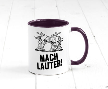 Mach lauter | Schlagzeug Band Musiker Geschenkidee Humor Tasse