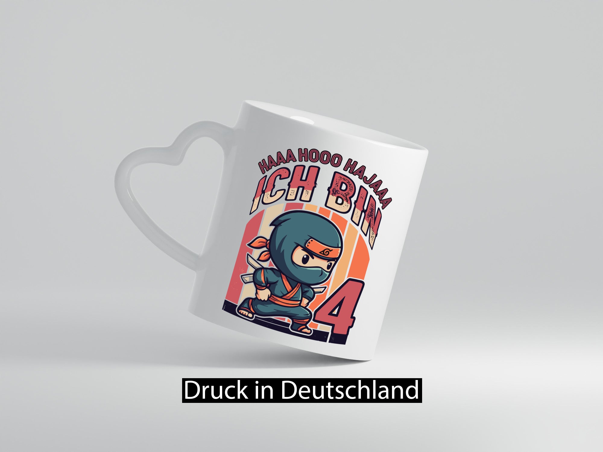4. Geburtstag | Ninja Junge 4 Jahre lustiger Spruch Geschenk Geschenkidee Tasse