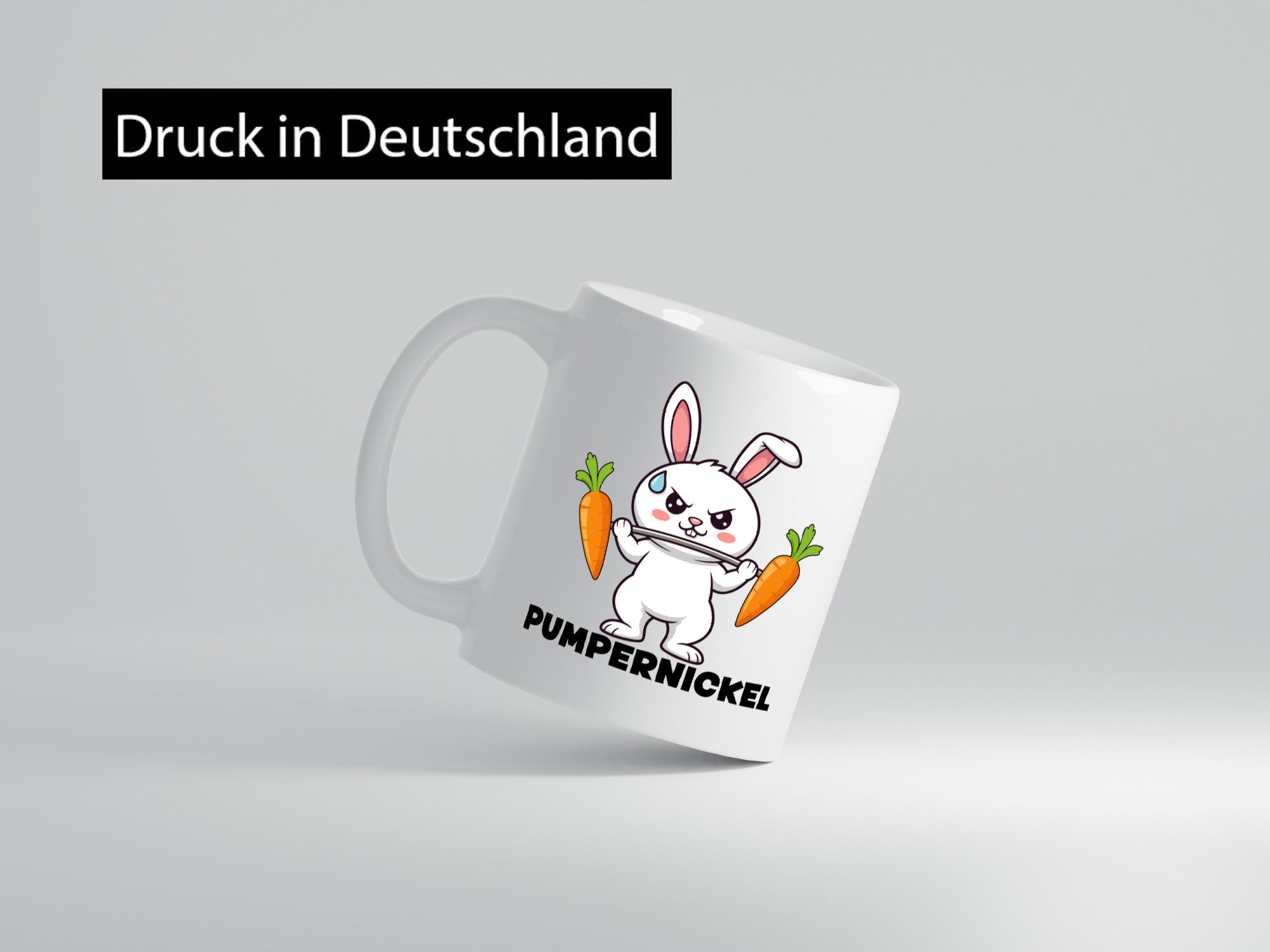 Pumpernickel | Krafttraining Kaninchen Fitness lustig Humor Geschenkidee