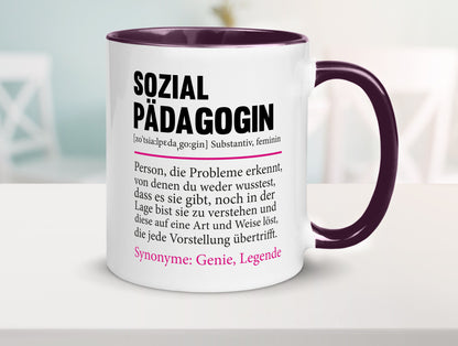 Sozialpädagogin | Spruch lustig Humor Pädagogin v2 Geschenkidee Geschenk Tasse