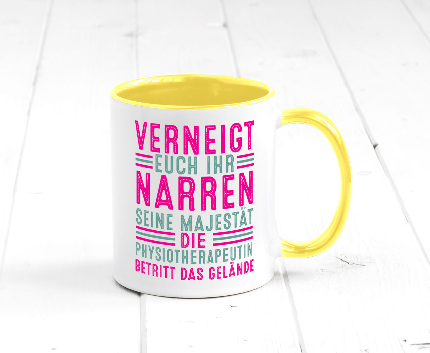 Verneigt euch: Physiotherapeutin Humor Geschenkidee Tasse