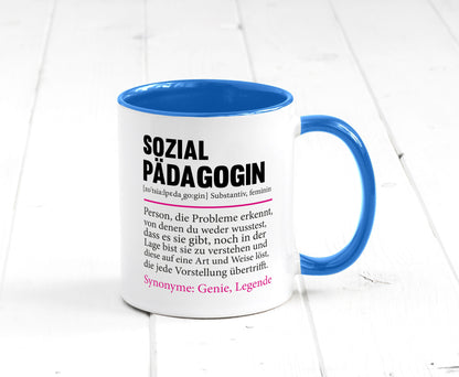 Sozialpädagogin | Spruch lustig Humor Pädagogin v2 Geschenkidee Geschenk Tasse