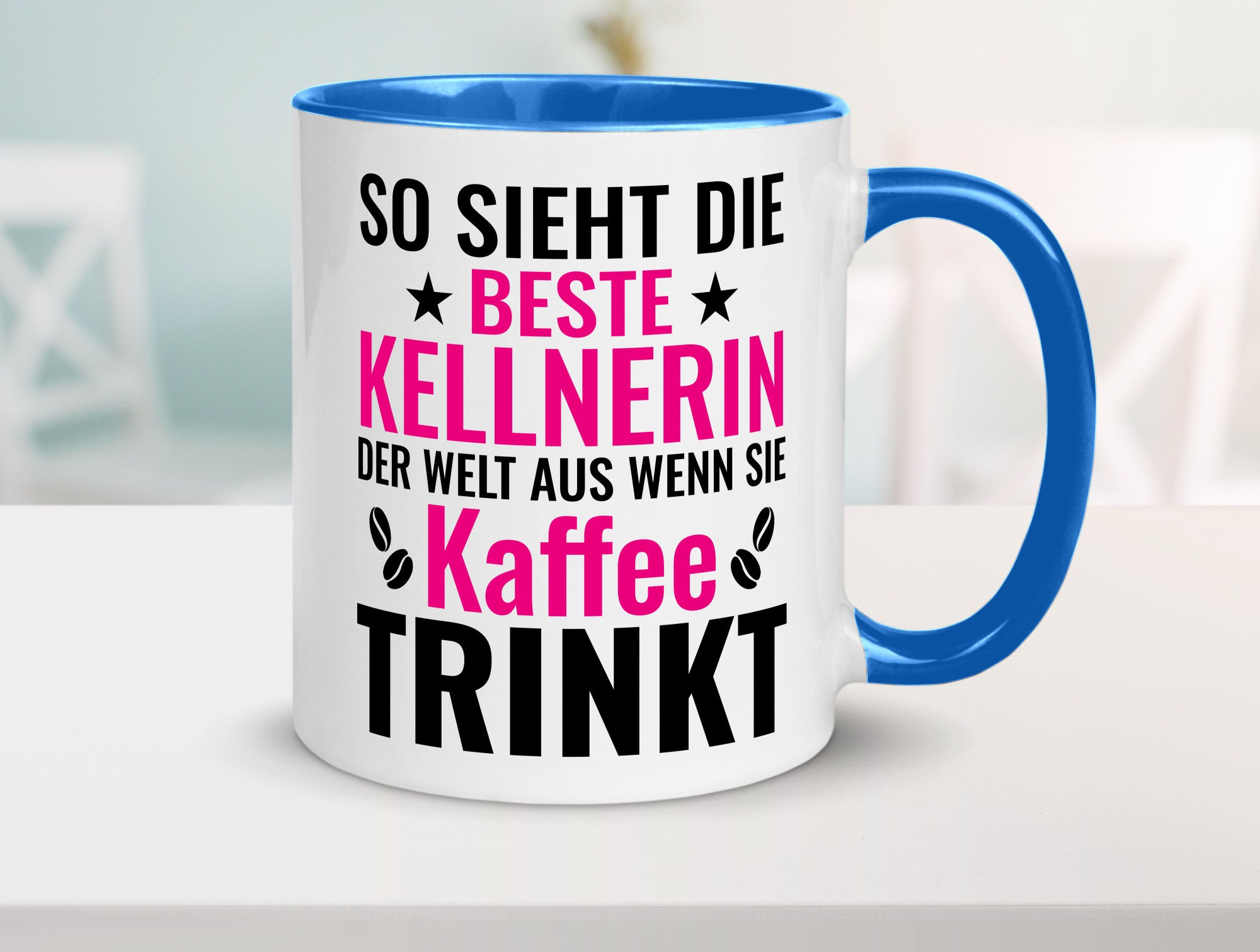 Kaffee trinkt: Kellnerin | Beruf kellnern Bedienung Humor Arbeit Kollegen Büro