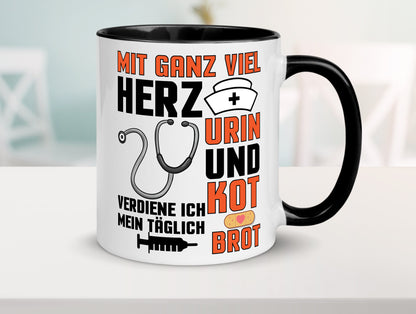 Verdiene mein Täglich Brot | Krankenschwester Krankenhaus lustiger Spruch Tasse