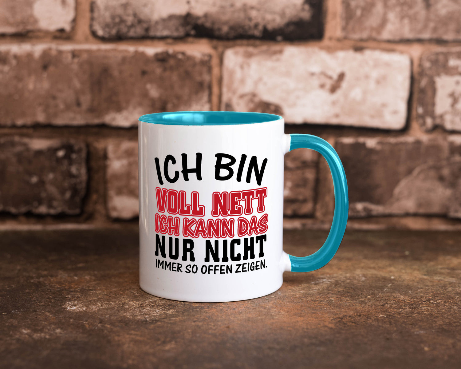 Ich bin voll nett Geschenkidee Humor Tasse