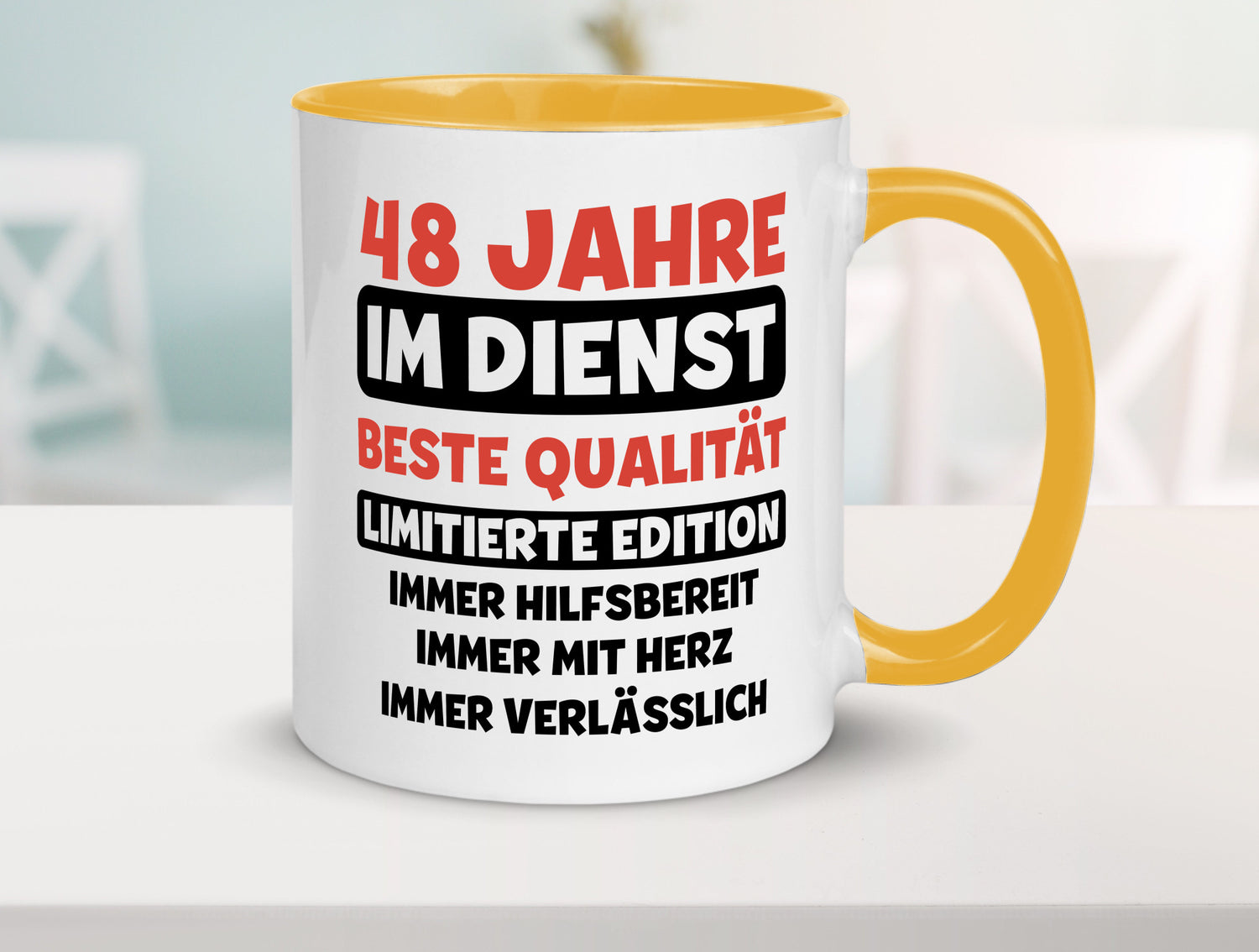 48 Jahre im Dienst | Jubiläum Arbeit v3 Humor Kollegen Büro Geschenkidee Tasse