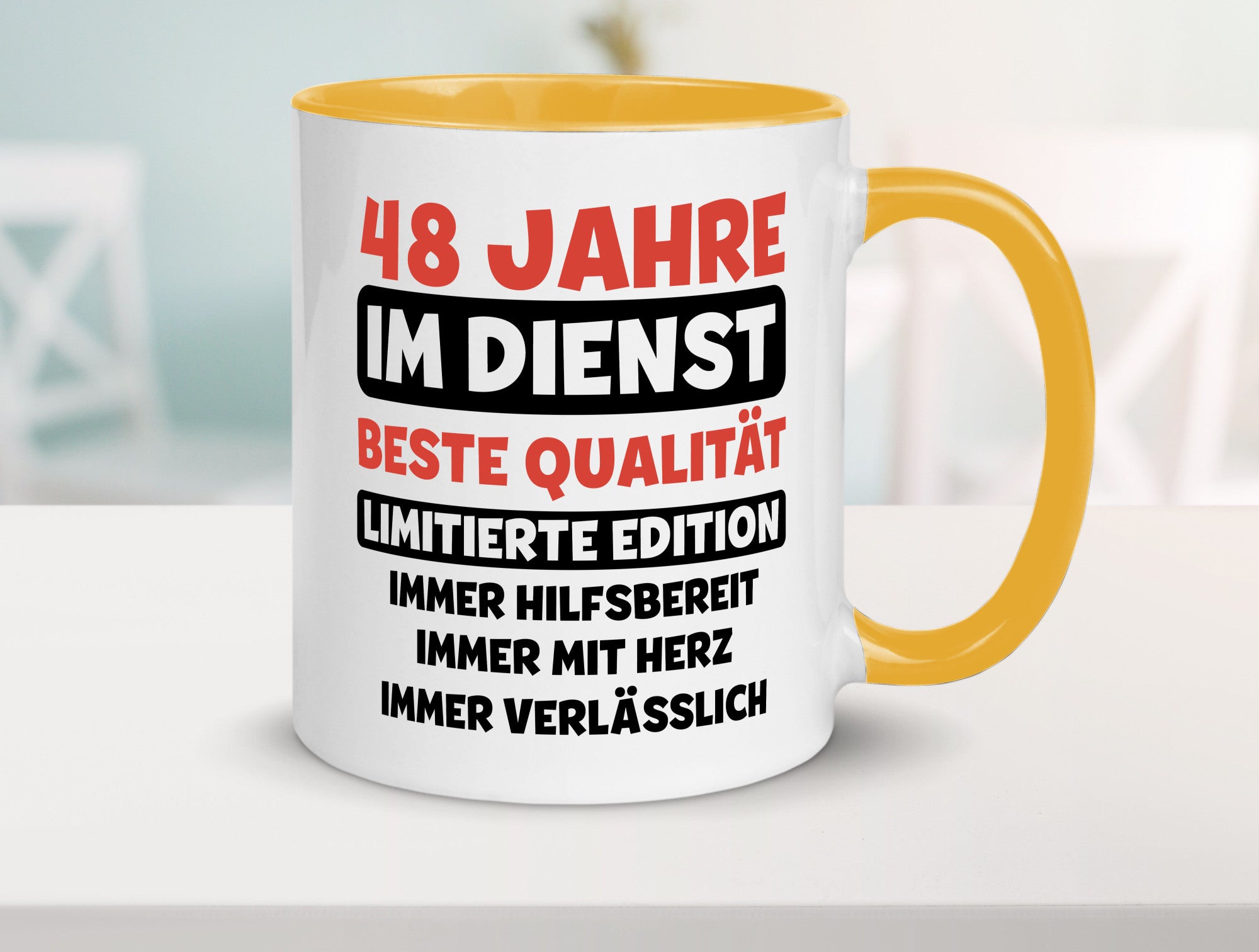 48 Jahre im Dienst | Jubiläum Arbeit v3 Humor Kollegen Büro Geschenkidee Tasse