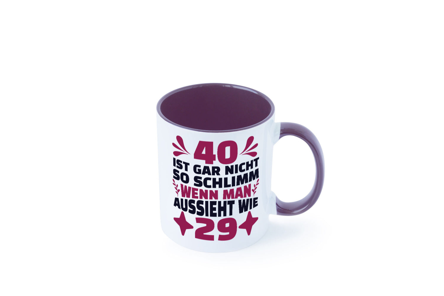40 ist gar nicht schlimm | 40. Geburtstag Jung aussehen Geschenkidee Humor Tasse