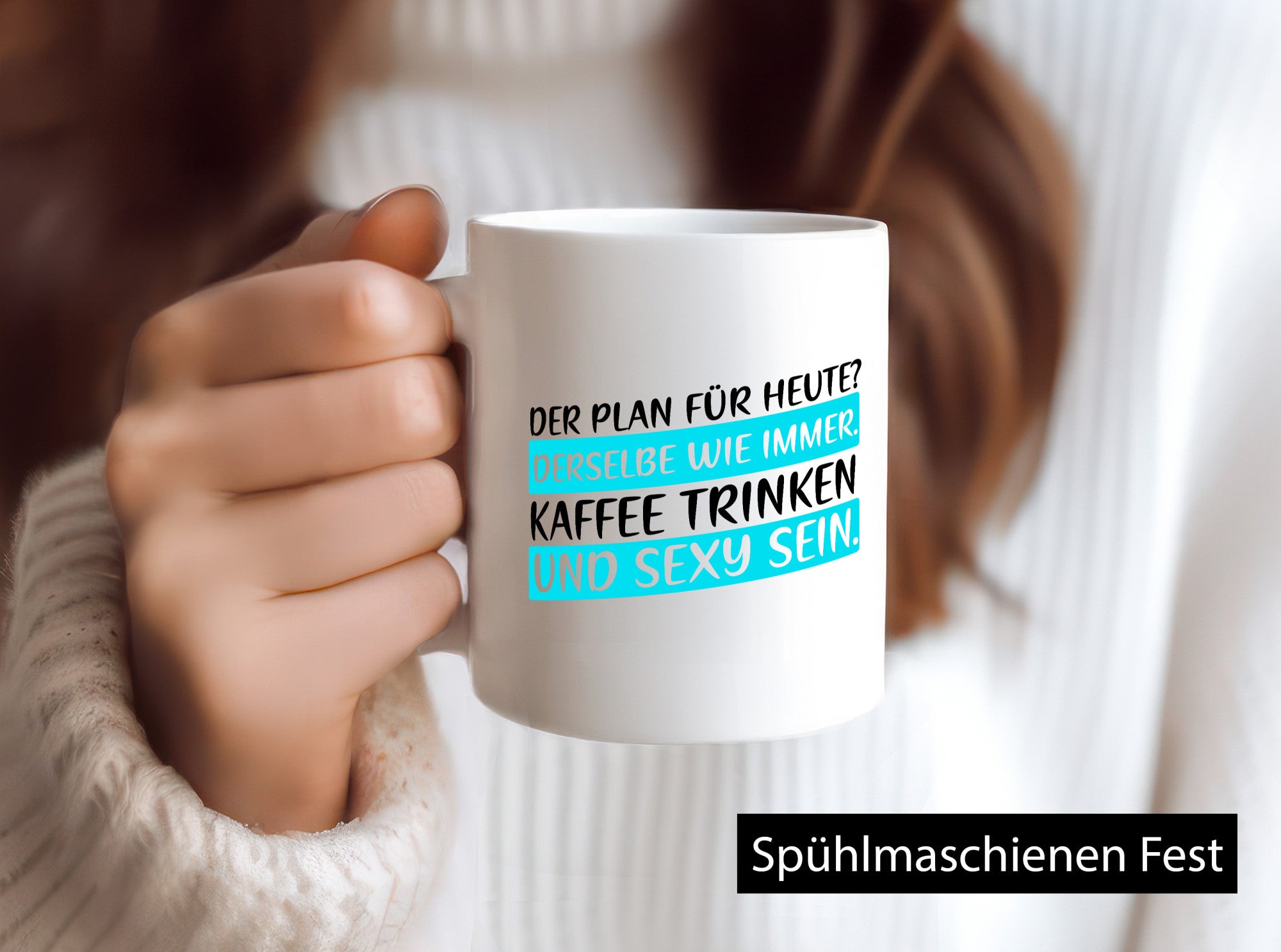 Plan für heute | Kaffee trinken Sexy sein kesser Spruch Humor Geschenkidee Tasse