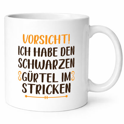 Schwarzen Gürtel im Stricken | Stricknadel lustiger Spruch Geschenk Humor