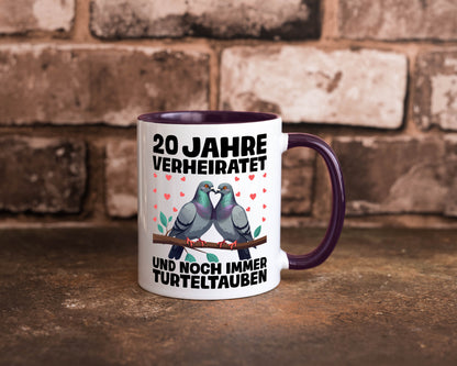 20 Jahre verheiratet | Turteltauben Ehe Ehepaar lustig Humor Geschenkidee