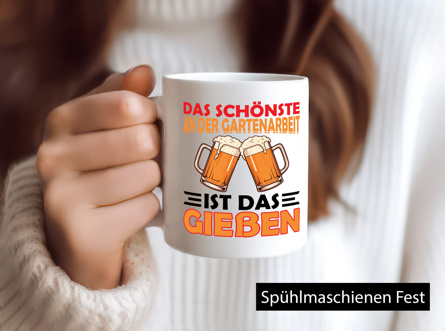 Das schönste an gartenarbeit ist Gießen | Biertrinker Geschenkidee Arbeit