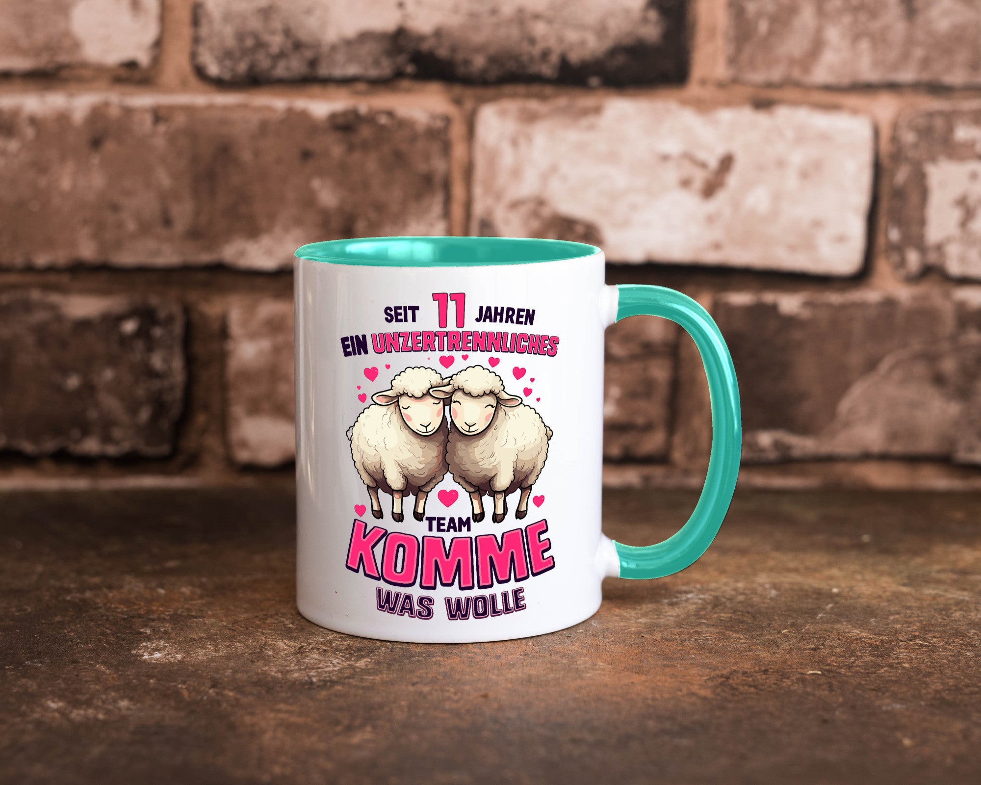 11 Jahre Verheiratet | ein Team Ehepaar v2 Humor Geschenkidee Tasse