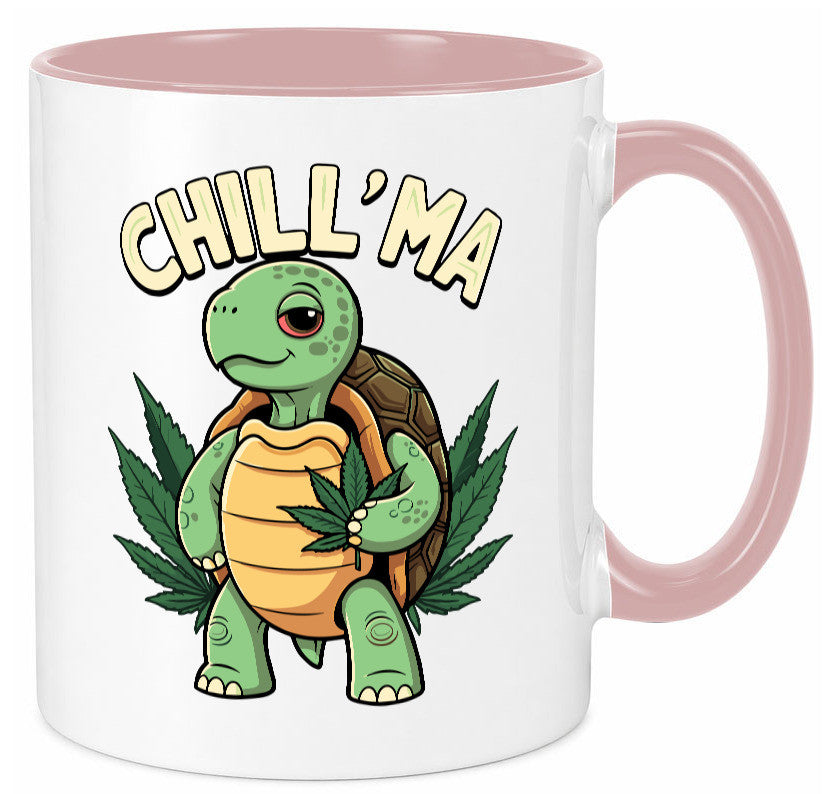 Chill ma | Cannabis Schildkröte v2 Geschenk Humor Geschenkidee lustiger Spruch Tasse