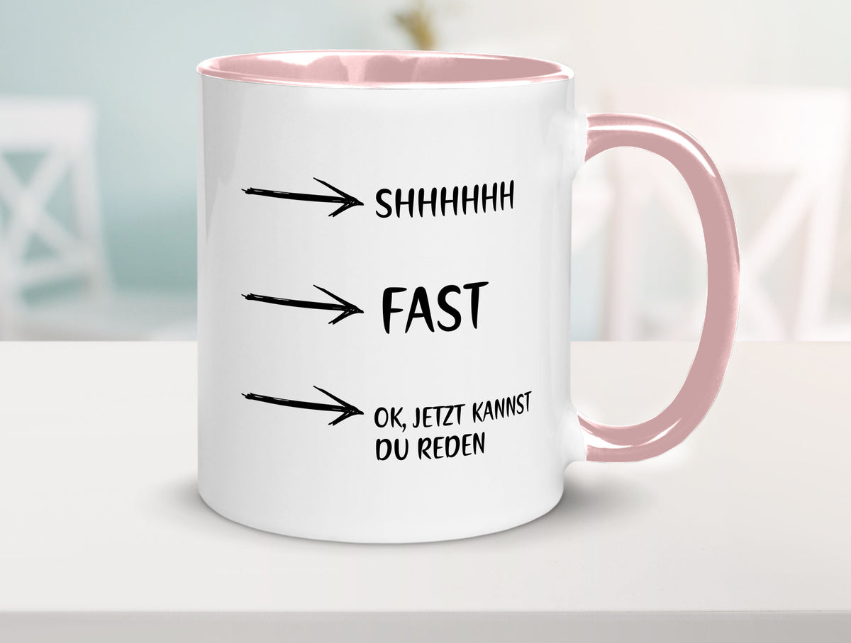 Jetzt kannst du reden | Morgenmuffel Kaffeetrinker Humor Geschenkidee Tasse