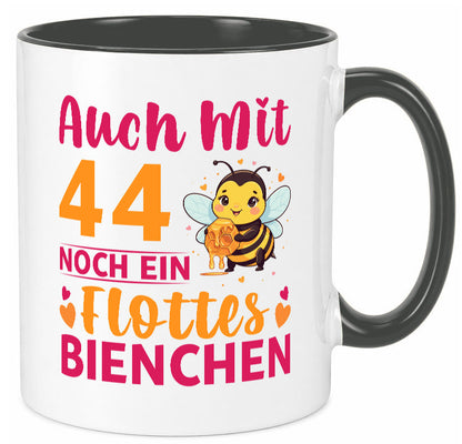 44. Geburtstag | Flottes Bienchen 44 Jahre Geschenkidee Humor Tasse