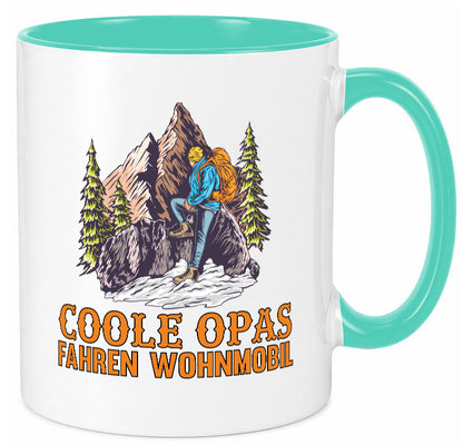 Coole Opas fahren Wohnmobil | Opa Wanderer Berge Humor Familie Geschenkidee Tasse