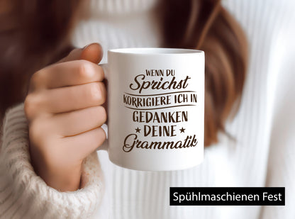 Grammatik korrigieren während du sprichst | Sterne lustig Humor Geschenkidee