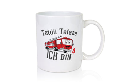 Tatüüü Tataaa ich bin 4 | 4. Geburtstag Feuerwehr lustig Geschenkidee Geschenk