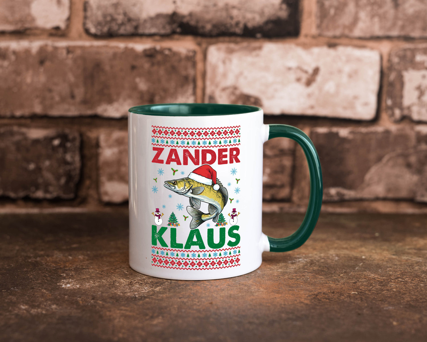 Zander Klaus | Ugly Christmas Angler Angeln v2 Geschenk Humor Geschenkidee