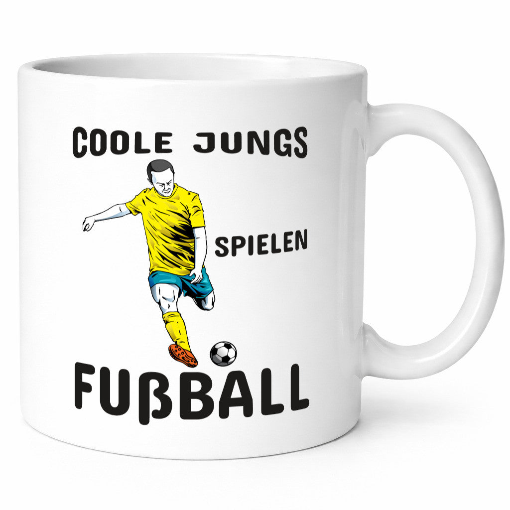 Coole Jungs spielen Fußball | Fußballer Tasse Junge lustiger Spruch Geschenk