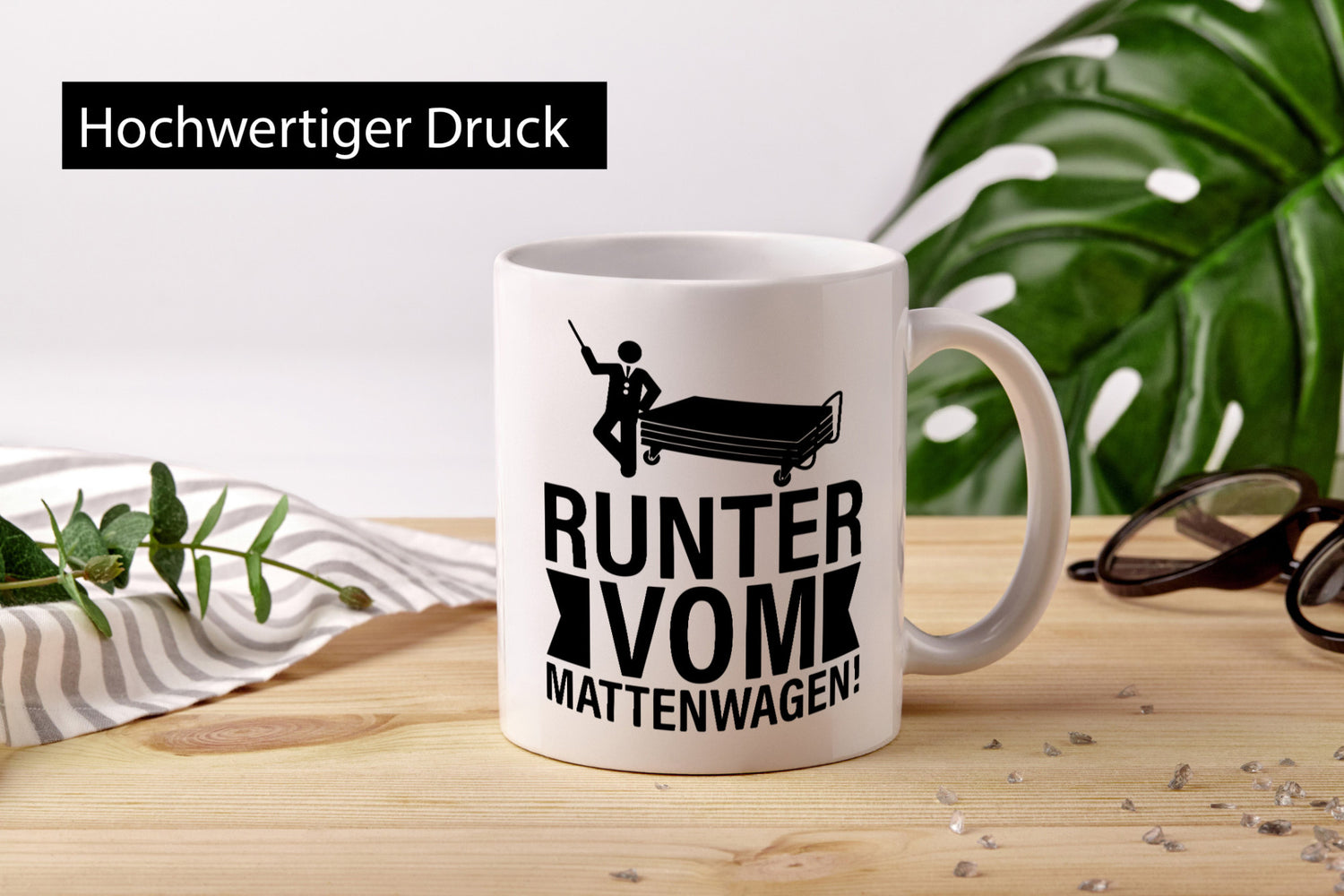 Runter vom Mattenwagen | Arbeit lustiger Spruch Geschenk Kollegen Büro Tasse