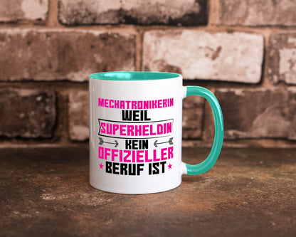 Superheldin Mechatronikerin | KFZ Werkstatt Geschenkidee Humor Tasse