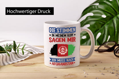 Afghanistan | Urlaub Stimmen in meinem Kopf Traumland lustiger Spruch Geschenk