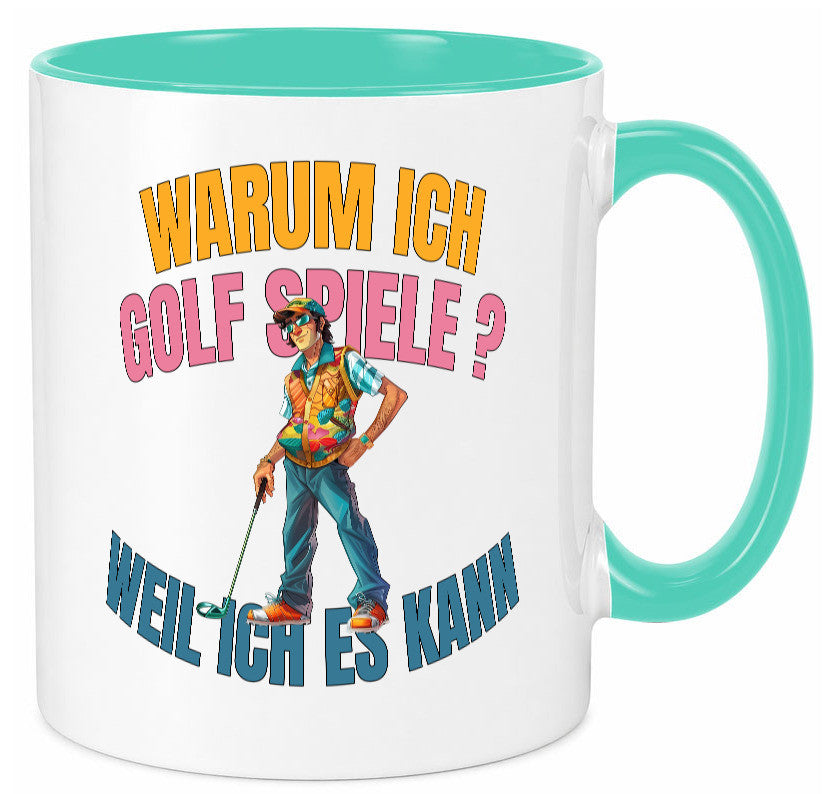 Der Golfspieler, Golfen, Freiheit beim Golfe, lustig Humor Geschenkidee Tasse