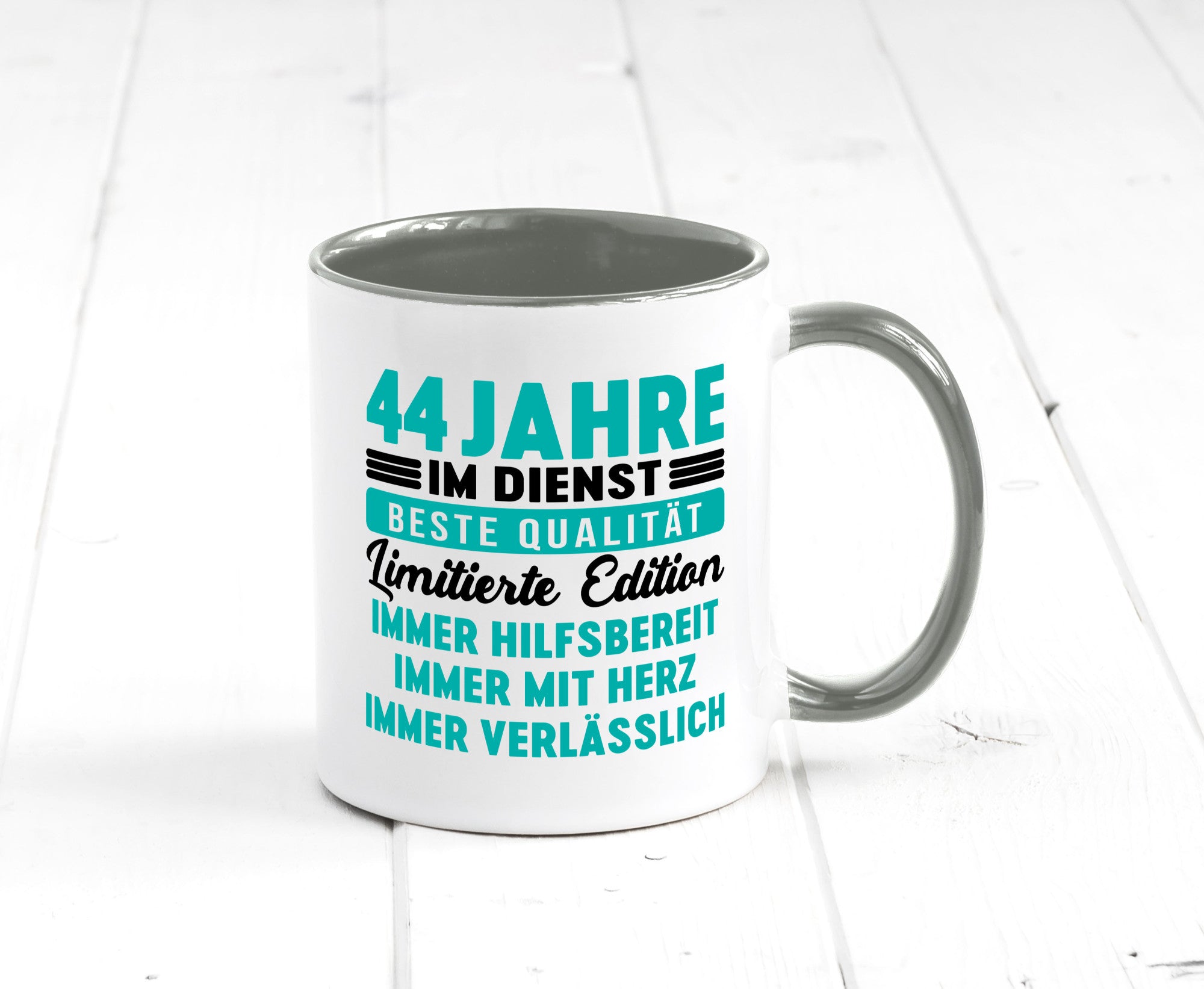 44 Jahre im Dienst | Jubiläum Arbeit v5 lustig Kollegen Büro Geschenk Tasse