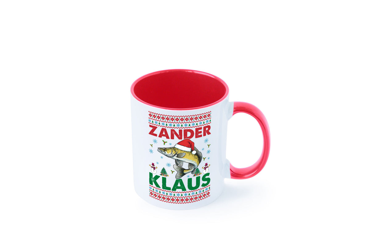 Zander Klaus | Ugly Christmas Angler Angeln v2 Geschenk Humor Geschenkidee Tasse