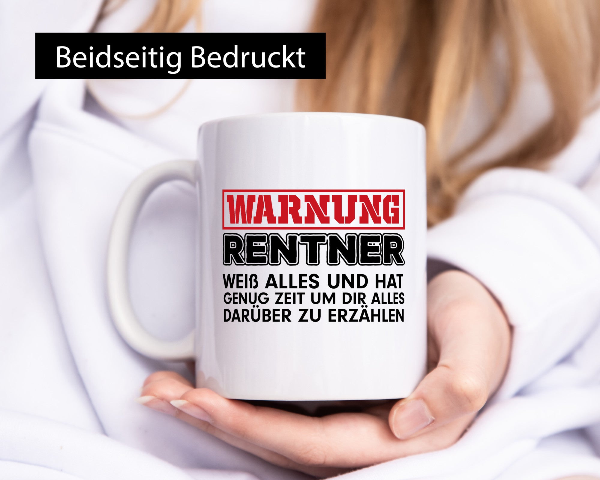 Rentner weiß alles | Rente Tasse Ruhestand Humor lustig Jubiläum Geschenk