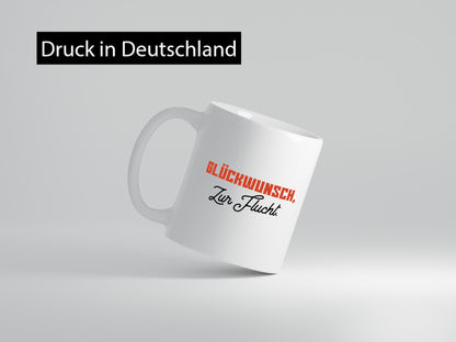 Glückwunsch zur Flucht | Kollegen Jobwechsel Abschied lustiger Spruch Geschenk