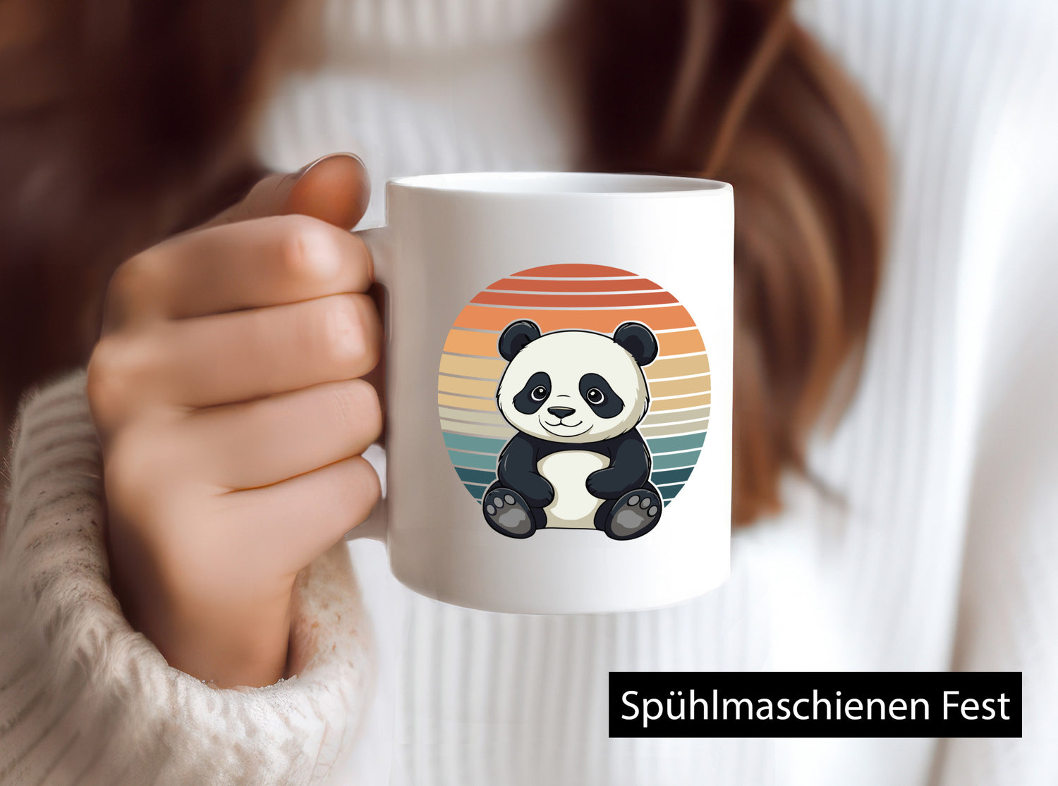 Panda Bär | Retro Vintage sunset v2 lustiger Spruch Geschenk Humor Geschenkidee
