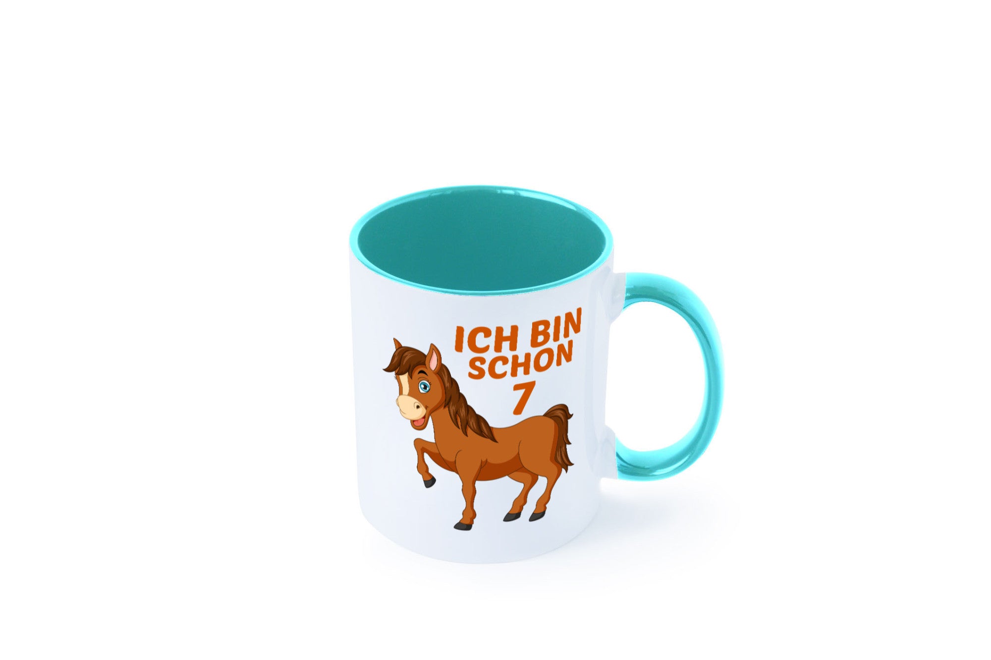 7. Geburtstag | Ich bin schon 7 Pferde Pony Humor Geschenkidee Tasse