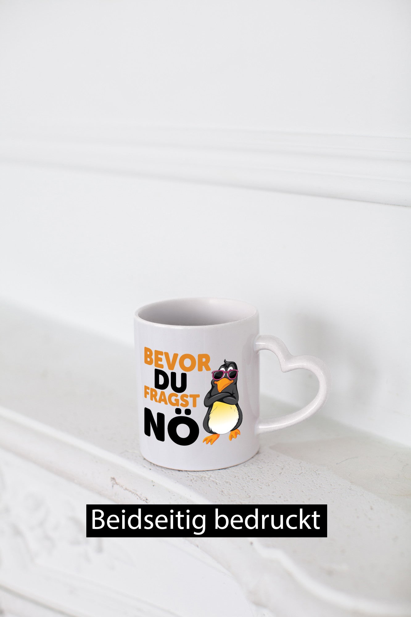 Bevor du Fragst nö | Pinguin Sturkopf Humor Geschenkidee Tasse