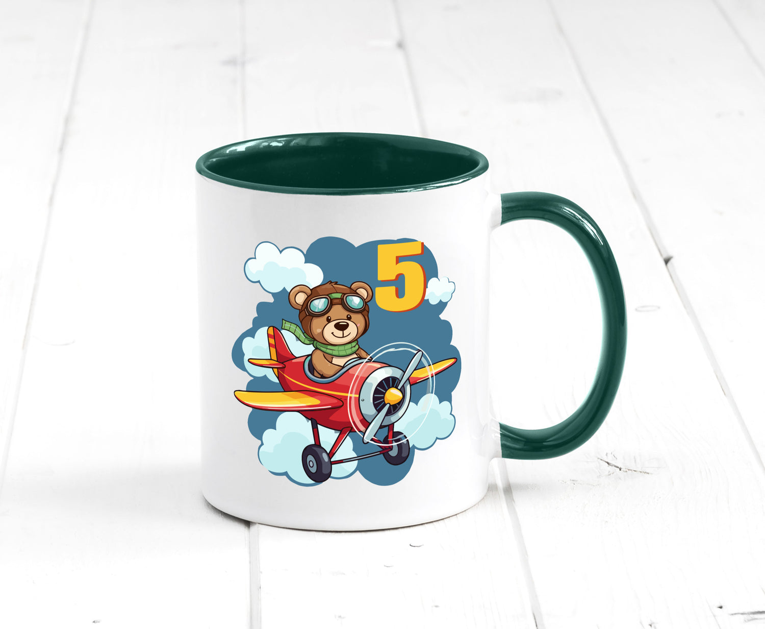 5. Geburtstag | 5 Jahre Kinder Pilot Flugzeug Geschenkidee Humor Tasse