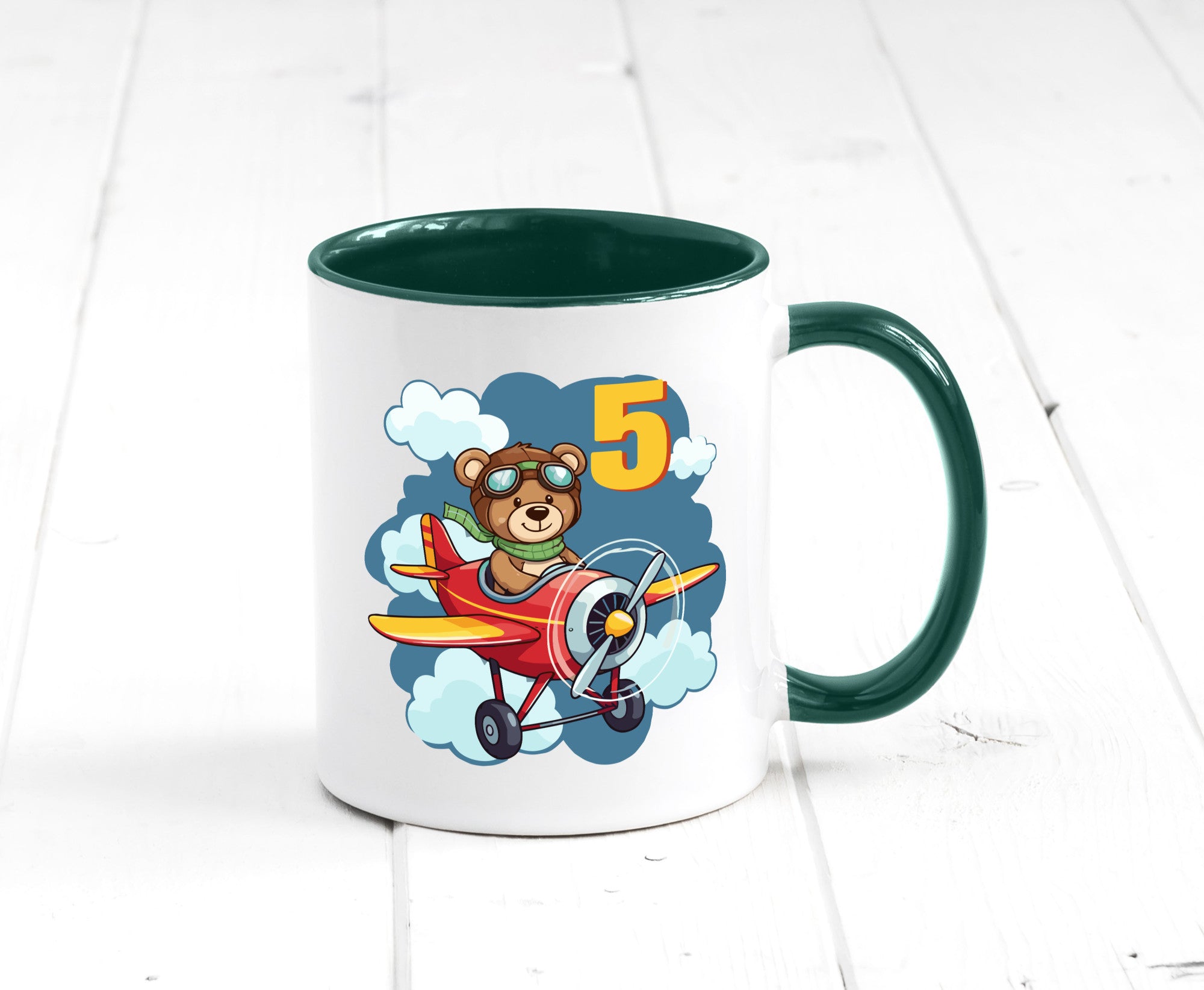 5. Geburtstag | 5 Jahre Kinder Pilot Flugzeug Geschenkidee Humor Tasse