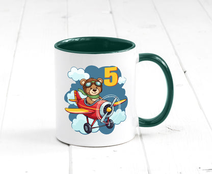 5. Geburtstag | 5 Jahre Kinder Pilot Flugzeug Geschenkidee Humor Tasse