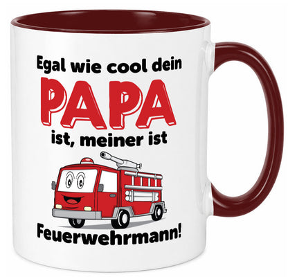 Cooler Papa | Feuerwehrmann Bester der Welt Humor Geschenkidee Tasse
