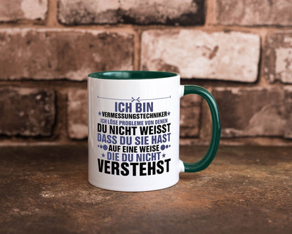 Löse Probleme: Vermessungstechniker | Techniker Humor Geschenkidee Tasse