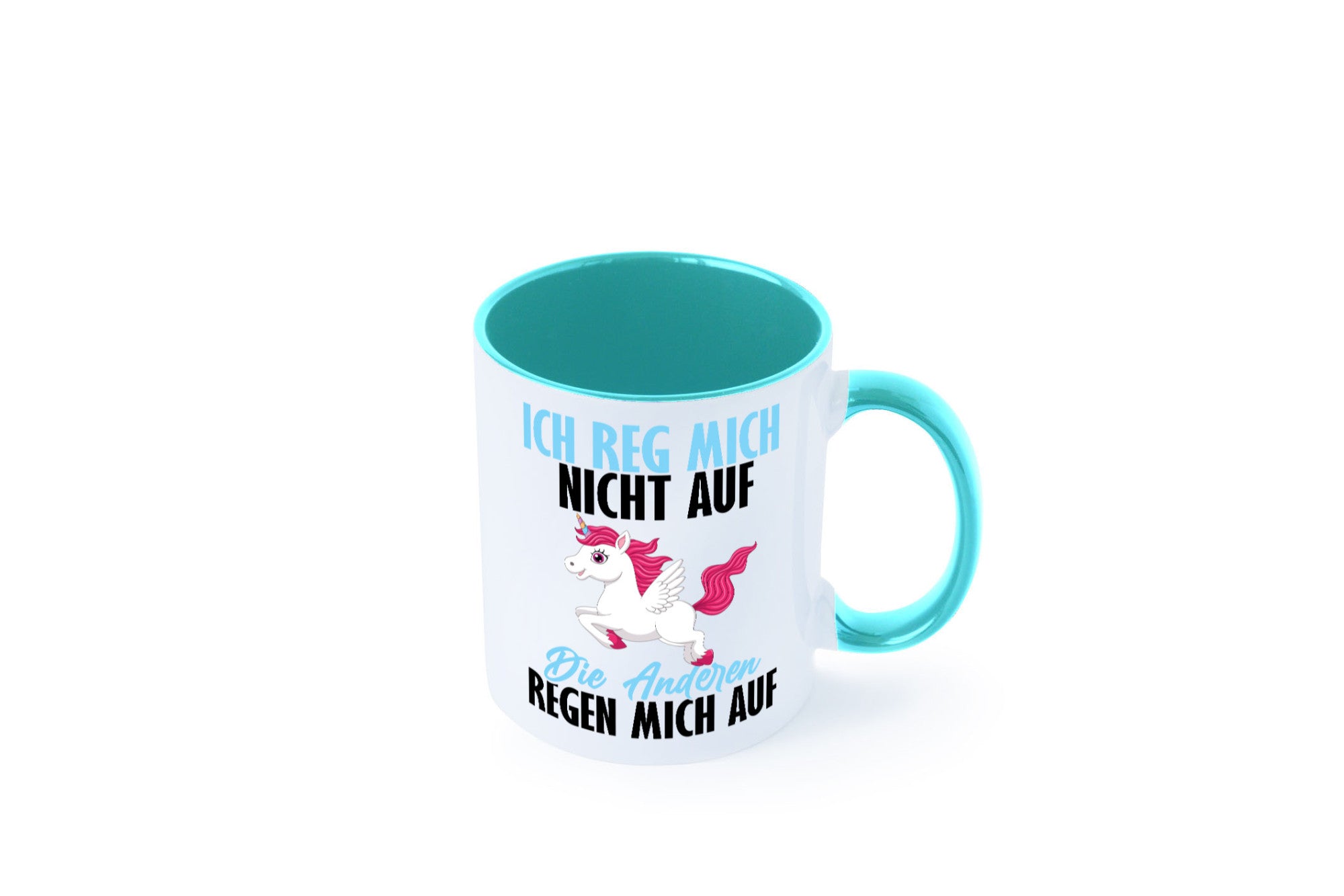 Ich reg mich nicht auf lustiger Spruch Geschenk Humor Geschenkidee Tasse