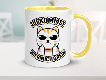 Du kommst hier nicht rein | Böse Katze Humor Tierliebhaber Geschenkidee Tasse